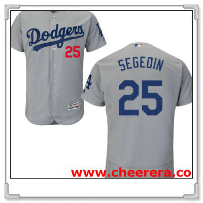 Rob Segedin Los Angeles Dodgers gray jersey