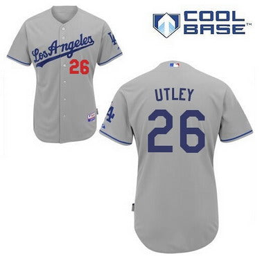 Chase Utley Los Angeles Dodgers gray Away jersey