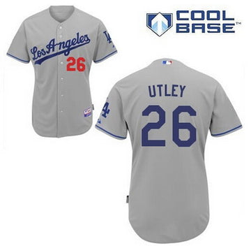 Chase Utley Los Angeles Dodgers gray Away jersey