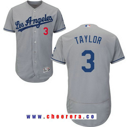 Chris Taylor Los Angeles Dodgers gray Road jersey
