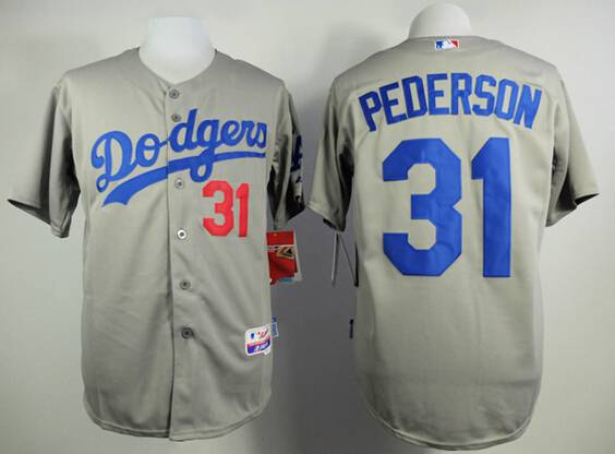 Joc Pederson Los Angeles Dodgers gray jersey