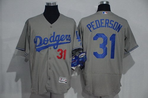 Joc Pederson Los Angeles Dodgers gray jersey
