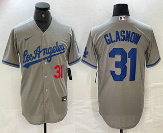 Tyler Glasnow Los Angeles Dodgers gray Alternate jersey