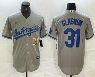 Tyler Glasnow Los Angeles Dodgers gray Alternate jersey