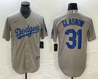 Tyler Glasnow Los Angeles Dodgers grey jersey