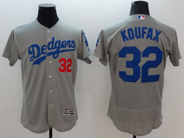 Sandy Koufax Los Angeles Dodgers gray jersey