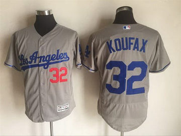 Sandy Koufax Los Angeles Dodgers gray Road jersey