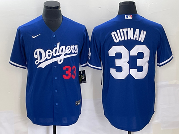 James Outman Number Los Angeles Dodgers blue jersey