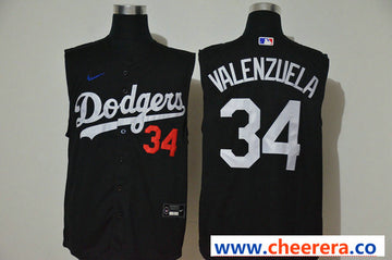 Fernando Valenzuela Los Angeles Dodgers black jersey