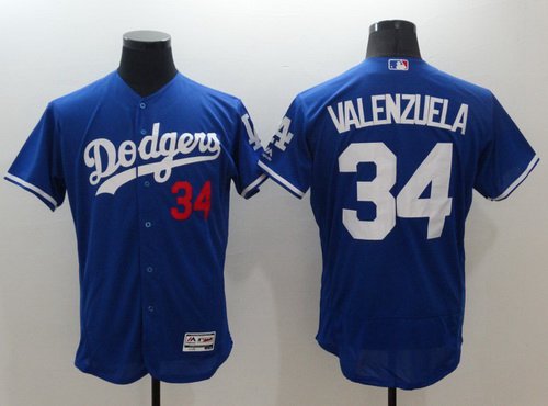 Fernando Valenzuela Los Angeles Dodgers blue jersey
