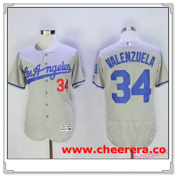 Fernando Valenzuela Los Angeles Dodgers gray Road jersey