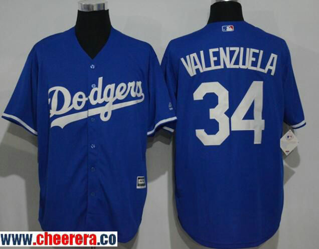 Fernando Valenzuela Los Angeles Dodgers royal jersey