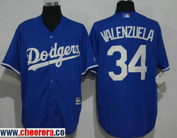 Fernando Valenzuela Los Angeles Dodgers royal jersey