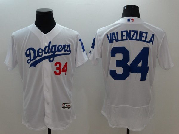 Fernando Valenzuela Los Angeles Dodgers white jersey