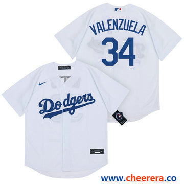 Fernando Valenzuela Los Angeles Dodgers white jersey