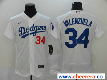 Fernando Valenzuela Los Angeles Dodgers white jersey
