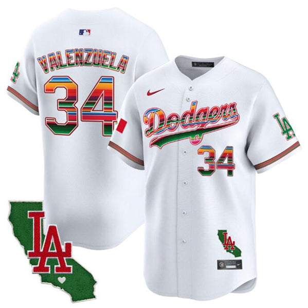Fernando Valenzuela Los Angeles Dodgers white Vapor jersey