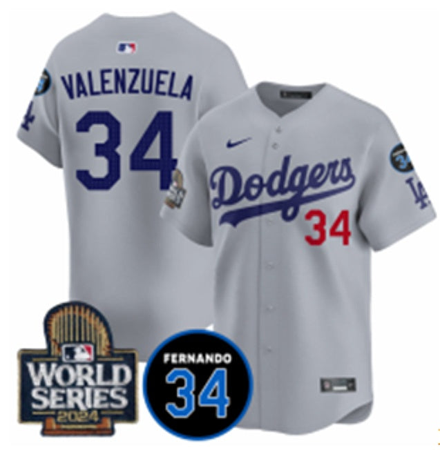 Toro Valenzuela Los Angeles Dodgers gray Limited jersey