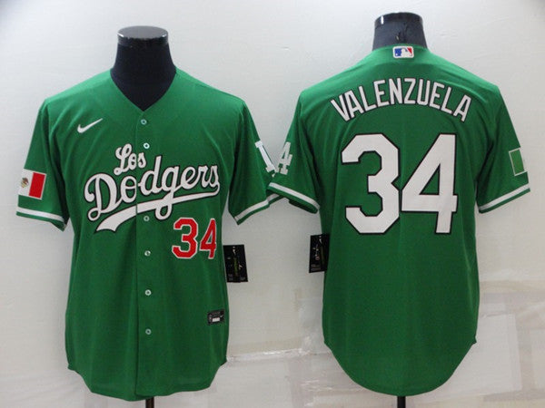 Toro Valenzuela Los Angeles Dodgers green jersey