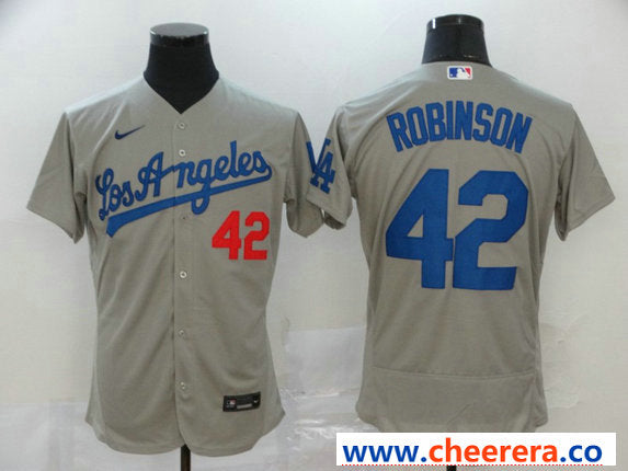 Jackie Robinson Los Angeles Dodgers gray jersey