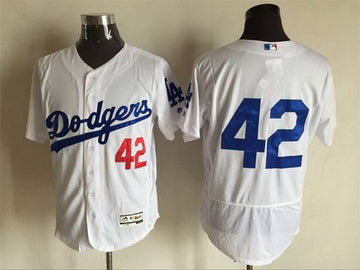 Jackie Robinson NO Name Los Angeles Dodgers white jersey