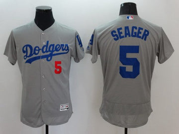 Corey Seager Los Angeles Dodgers gray jersey