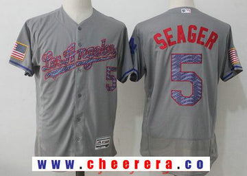 Corey Seager Los Angeles Dodgers gray jersey