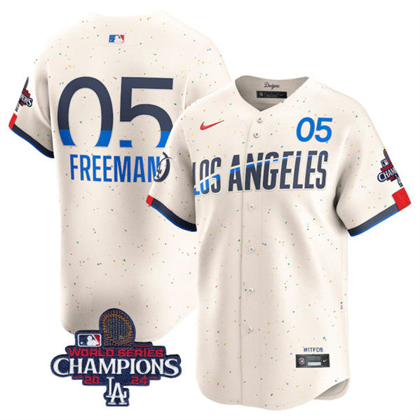 Freddie Freeman Los Angeles Dodgers cream City Connect jersey