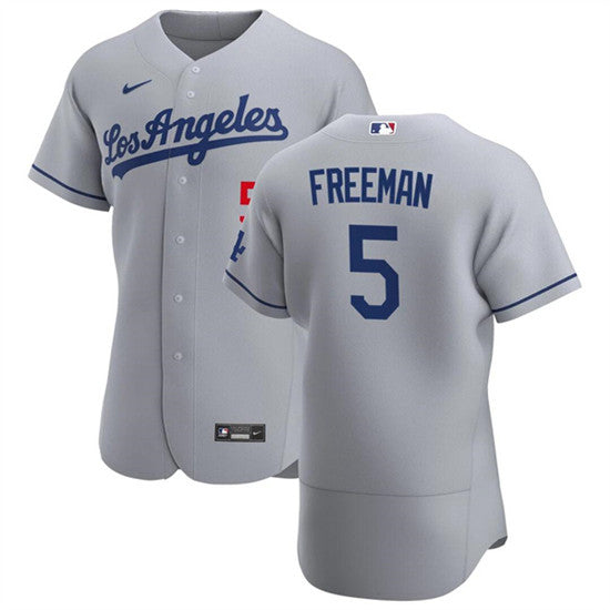 Freddie Freeman Los Angeles Dodgers gray jersey