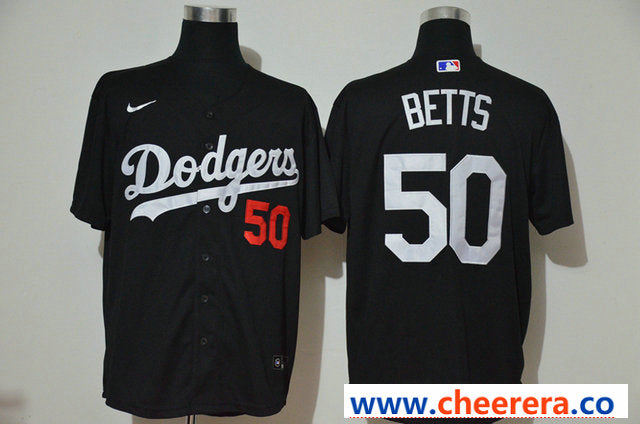 Mookie Betts Los Angeles Dodgers black jersey