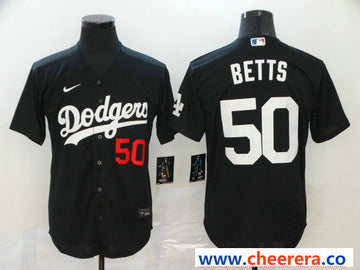 Mookie Betts Los Angeles Dodgers black jersey