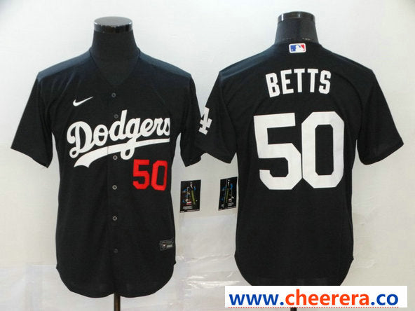 Mookie Betts Los Angeles Dodgers black jersey