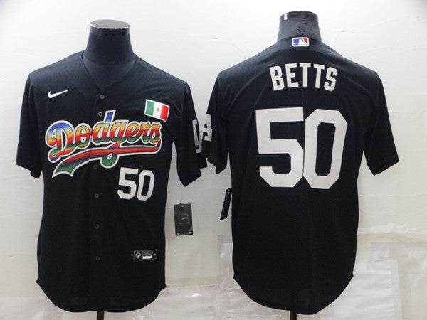 Mookie Betts Los Angeles Dodgers black jersey
