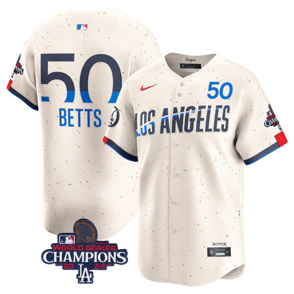 Mookie Betts Los Angeles Dodgers cream City Connect jersey