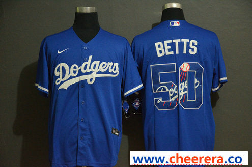 Mookie Betts Los Angeles Dodgers royal jersey