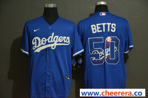 Mookie Betts Los Angeles Dodgers royal jersey