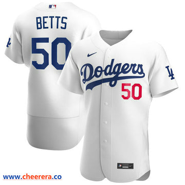 Mookie Betts Los Angeles Dodgers white jersey