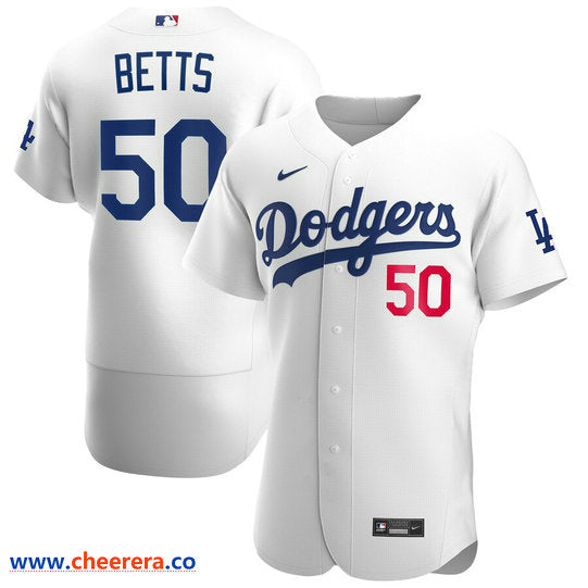 Mookie Betts Los Angeles Dodgers white jersey