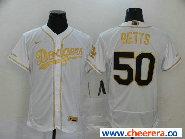 Mookie Betts Los Angeles Dodgers white jersey