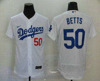 Mookie Betts Los Angeles Dodgers white jersey