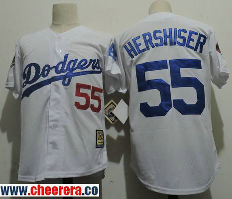 Orel Hershiser Los Angeles Dodgers white Throwback jersey