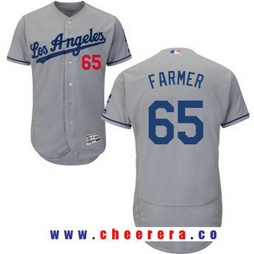 Kyle Farmer Los Angeles Dodgers gray Road jersey