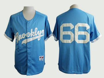 Yasiel Puig Brooklyn Los Angeles Dodgers blue jersey