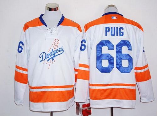 Yasiel Puig Los Angeles Dodgers white jersey
