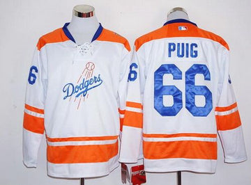 Yasiel Puig Los Angeles Dodgers white jersey