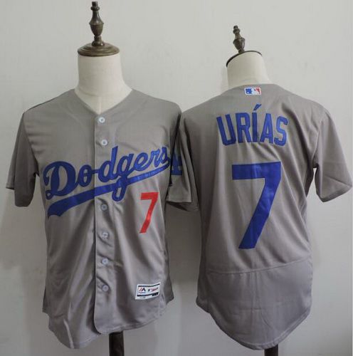 Julio Urias Los Angeles Dodgers gray jersey