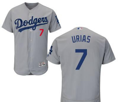 Julio Urias Los Angeles Dodgers gray jersey