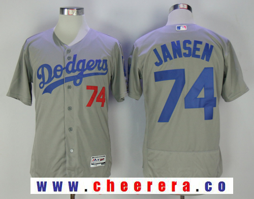 Kenley Jansen Los Angeles Dodgers gray jersey