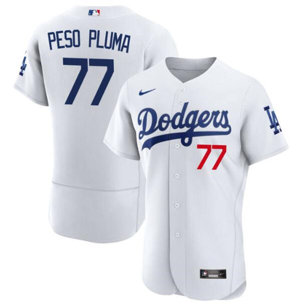 Peso Pluma Los Angeles Dodgers white jersey