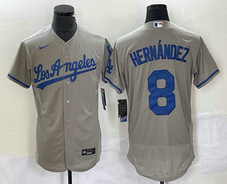 Kike Hernandez Los Angeles Dodgers grey jersey